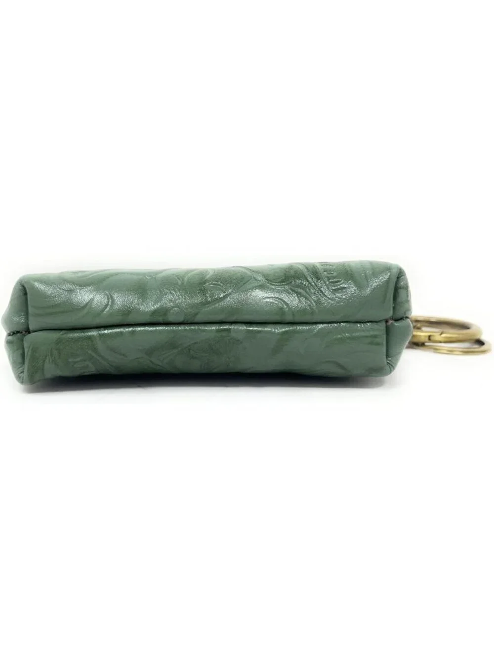 Tooled Leather Coin Purse in Sage - Stylish & Functional Wallet for Everyday Use